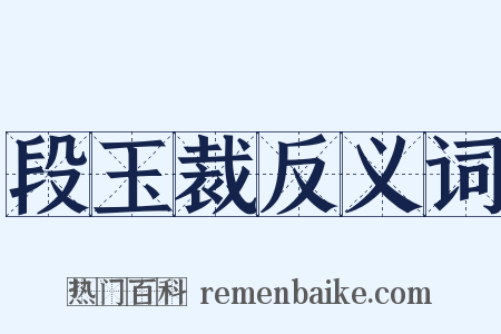 段玉裁反义词是什么意思的图片